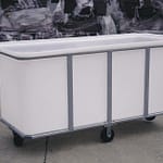 1000 ltr Trolley bin on a separate Galvanised frame | iPlast AUS